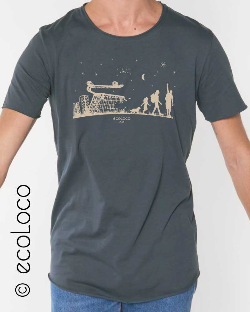 T shirt bio homme TRANSITION ECOLOGIQUE vegan France artisan